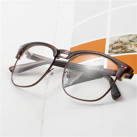 hot unisex hipster vintage glasses retro classic half frame glasses clear lens nerd eyewear in