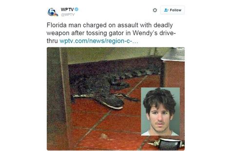 Florida Man Charged With Throwing Alligator Into Fast Food Restaurant