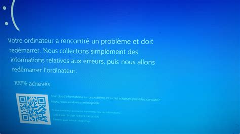 Ecran Bleu Erreur System Service Exception Dxgkrnl