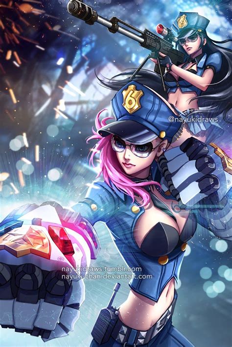 Officer Caitlyn And Vi Wallpapers And Fan Arts League Of Legends Lol Stats