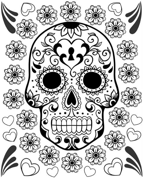 They are entirely free and obtainable in countless they will likely print a calendar alone. Day of the Dead Coloring Pages. Download for free | sugar ...