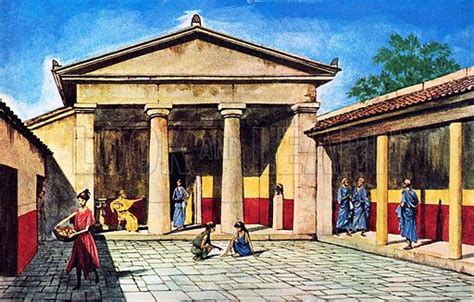 The Houses Of Ancient Greece Stock Image Look And Learn