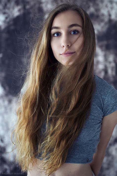 Mikhail Bazarov Long Hair Women Model Alyona Streltsova Blue Eyes Wallpaper Resolution