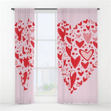 Love Concept Of Hearts In The Shape Of A Heart Blackout Curtain By Anna