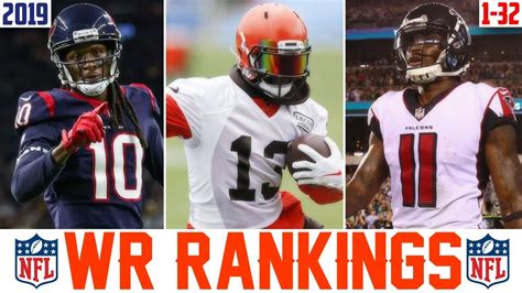 These 2020 fantasy football rankings are refreshed live every day based on average draft position data generated by the fantasy football mock drafts. Ranking NFL Wide Receivers From 32 To 1 For 2019 (NFL WR ...