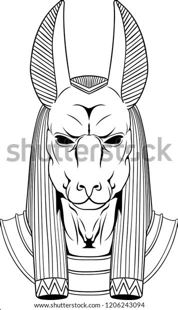 Illustration Egyptian God Anubis Stock Vector Royalty Free 1206243094 Shutterstock