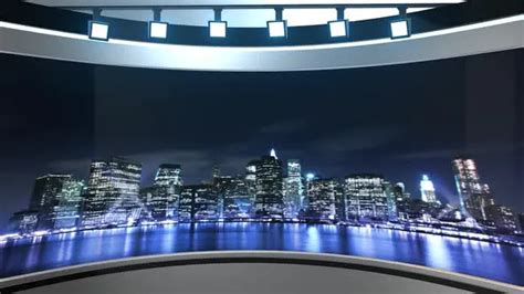 3d Virtual Studio Set With Panoramic View Of The City By Musgraphic