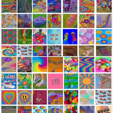 Kidcore Aesthetic Wall Collage Kit 80 Pcs Indie Wall Decor Etsy