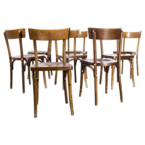 1950s Baumann Bentwood Walnut Bistro Dining Chair Set Of Eight Model 1647 For Sale At 1stdibs
