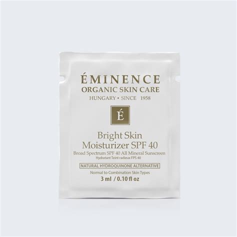 Eminence Organics Bright Skin Moisturizer Spf 40 Card Sample