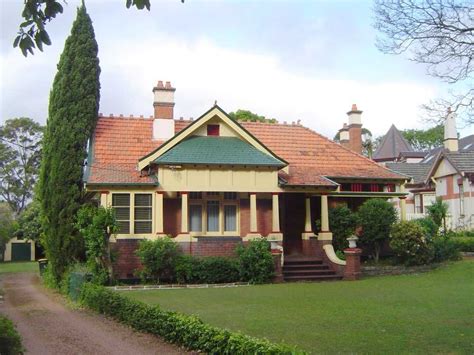 Sep 10, 2018 · many federation houses feature red brick on the front and less expensive brown bricks on the sides. Federation house, Appian Way House, Burwood, Sydney, New ...