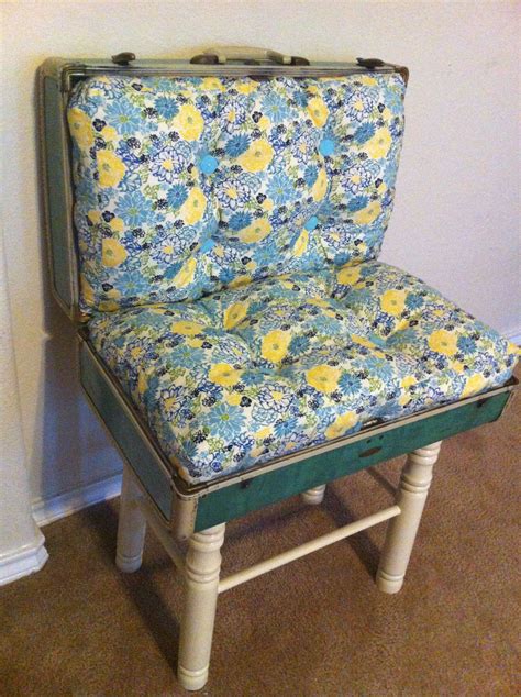 Diy Suitcase Chair It Took Awhile But Finally Got It Done I Love It
