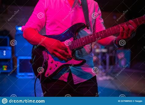 Musician Guitar Player Rock Music Concert Stock Photo Image Of Live