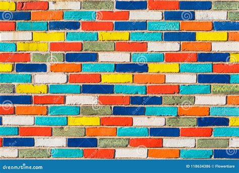 Colorful Bricks Wall Pattern Background Stock Photography