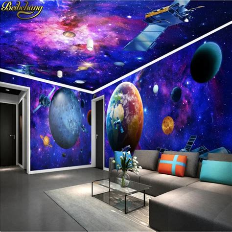Beibehang Custom Duvar Kagit Photo Mural Wallpaper 3d Cosmic Space