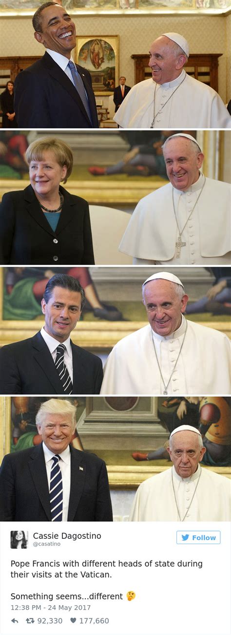 10 Of The Funniest Reactions To Super Sad Pope Meeting The Trumps