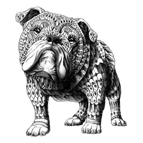He drives a yellow bulldozer. English Bulldog Art Print by BIOWORKZ | English bulldog ...