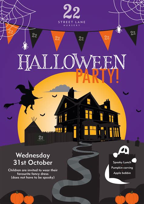 Halloween Party Poster Designed By The Marketing Team At 22 Street Lane