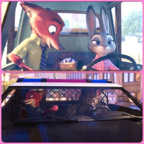😋loves To Eat In The Car😊🚓 Zootopia Nick And Judy Zootopia Disney