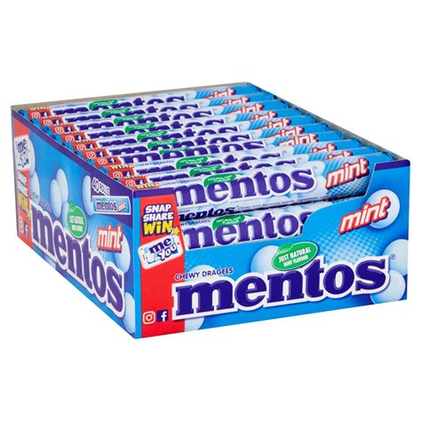 Mentos Mint Chewy Dragees 38g Bb Foodservice