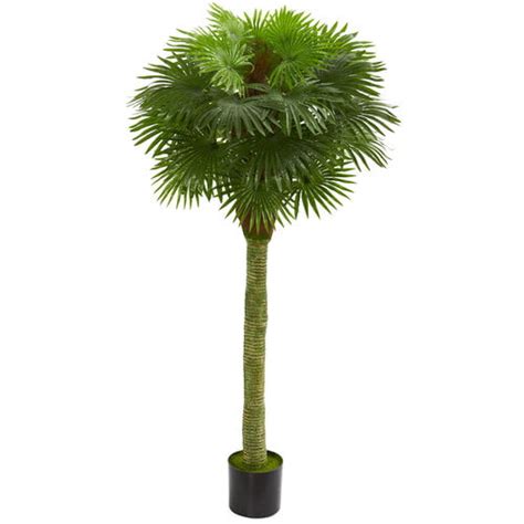 Fan Palm Artificial Tree Uv Resistant Indooroutdoor