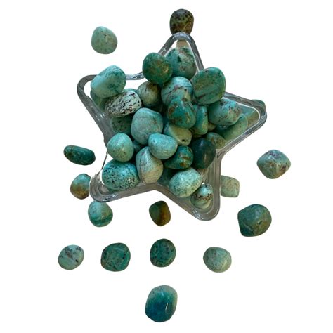 Peruvian Turquoise Tumbled Stone For Inner Calm And Communication