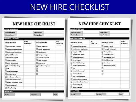 Employee Onboarding Process Checklist