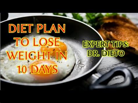A 10 days diet plan to lose weight