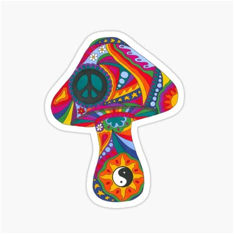 Paper Stickers Labels And Tags Psychedelic Sticker Halloween Sticker