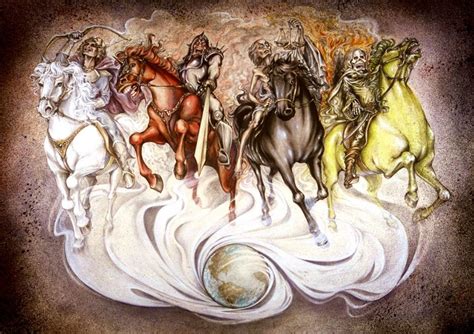 The Four Horsemen Of The Apocalypse Religious Biblical Art Print