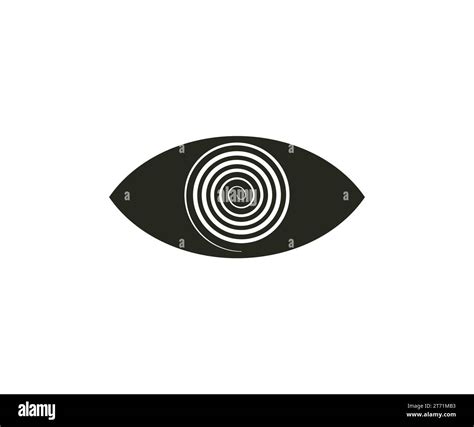 Hypnosis Eye Spiral Icon Vector Illustration Stock Vector Image