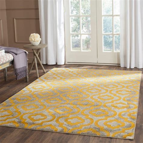 Safavieh Porcello Light Greyyellow 8 Ft 2 In X 11 Ft Area Rug