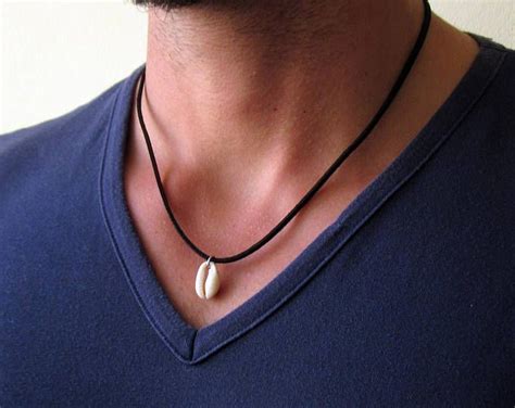 Mens Shell Necklace Surfer Necklace Shell Necklace Mens Necklace