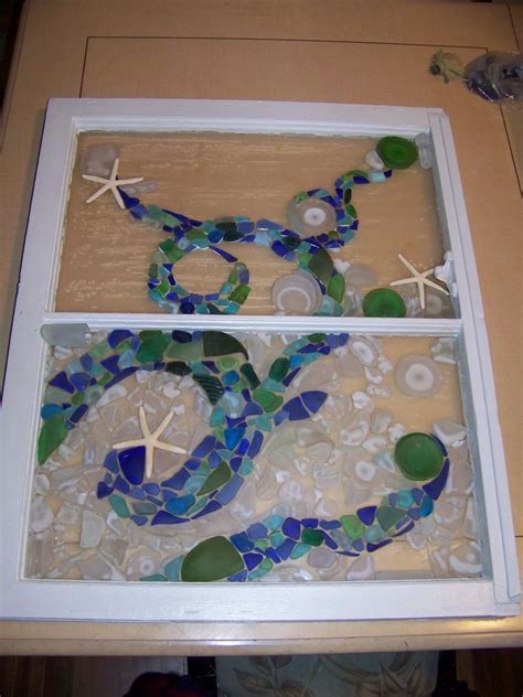 Window Crafts Window Art Window Glass Sea Glass Crafts Sea Glass Art Stained Glass Projects