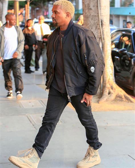 Spotted Kanye West In Archive Raf Simons Bomber And Yeezy Season