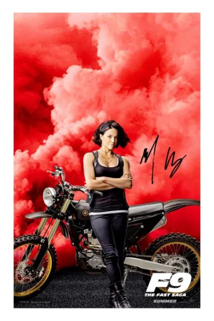 Michelle Rodriguez Fast And Furious 9 Signed A4 Photo Print Autograph Eur