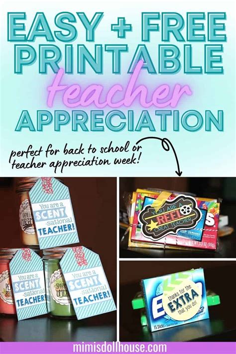 Teacher Appreciation Week Ideas + Free Printables - Mimi's Dollhouse