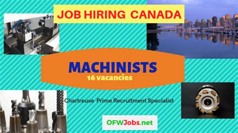 Male Machinists Job Opening-Canada - OFW JOBS - WORK ABROAD