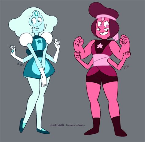 Morganite is homeworld gem and a high rank gem. Cute! Ruby and Sapphire's fusions with Pearl | Steven ...