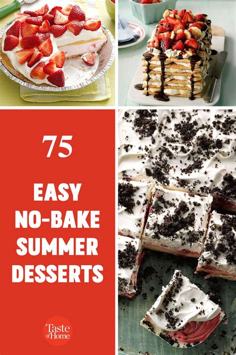 75 Easy No Bake Summer Desserts Summer Desserts Summer Dessert