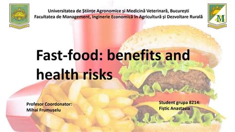Fast Food Benefits And Health Risks Ppt