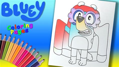 Dressing Up With Bluey Coloring Pages For Kids Bluey And Bingo Disney