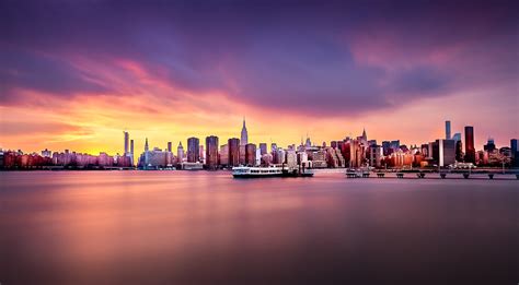 Manhattan Skyline Sunset View From Brooklyns Transmitter Flickr