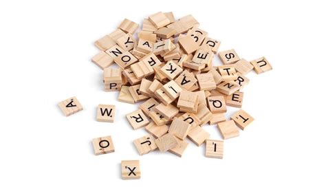 Houten Scrabble Letters Groupon Goods
