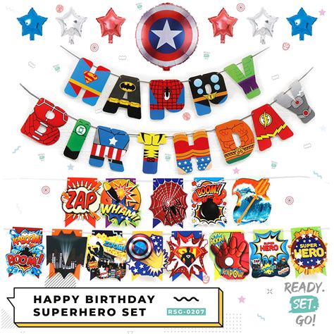 Buy Readysetgo Marvel Superhero Birthday Party Banner Decorations