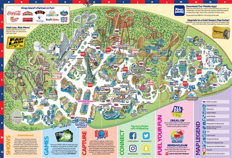 Kings Island Amusement Park Map