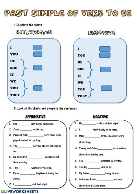 Past Simple Of Verb To Be Ficha Interactiva Ejercicios De Ingles