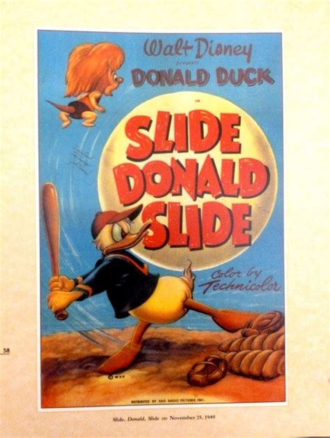 Donald Duck Poster Baseball Vintage Disney Posters Slide