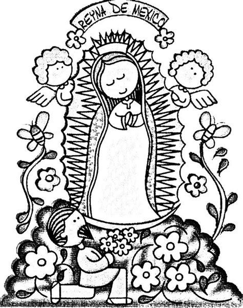 La Virgen De Guadalupe Coloring Pages Virgen De Guadalupe Coloring