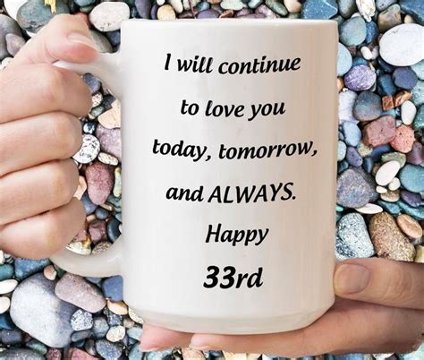 33rd Wedding Anniversary T For Her 33 Years Anniversary Mug